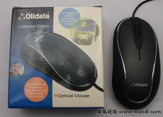 意大利品牌OLIDATA大鼠标 PS/2光电鼠标 手感一流